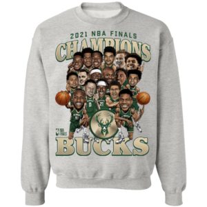 2021 NBA Champions Milwaukee Bucks Caricature Roster T-Shirt, Hoodie