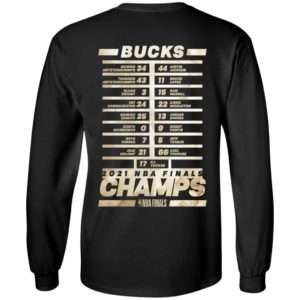 Milwaukee Bucks 2021 NBA Finals Champions Roster Drive T-Shirt