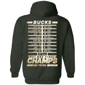 Milwaukee Bucks 2021 NBA Finals Champions Roster Drive T-Shirt