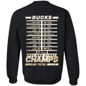 Milwaukee Bucks 2021 NBA Finals Champions Roster Drive T-Shirt