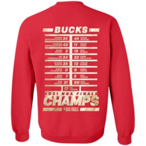 Milwaukee Bucks 2021 NBA Finals Champions Roster Drive T-Shirt