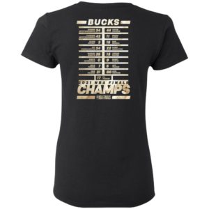 Milwaukee Bucks 2021 NBA Finals Champions Roster Drive T-Shirt