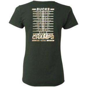 Milwaukee Bucks 2021 NBA Finals Champions Roster Drive T-Shirt