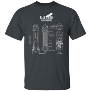 Blue origin new shepard rocket shirt