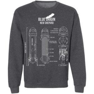 Blue origin new shepard rocket shirt