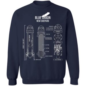 Blue origin new shepard rocket shirt