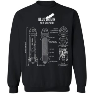 Blue origin new shepard rocket shirt