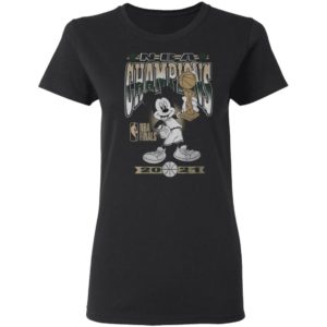 Milwaukee Bucks Junk Food 2021 NBA Finals Champions Mickey Mouse T-Shirt