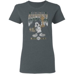 Milwaukee Bucks Junk Food 2021 NBA Finals Champions Mickey Mouse T-Shirt