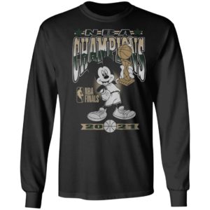 Milwaukee Bucks Junk Food 2021 NBA Finals Champions Mickey Mouse T-Shirt