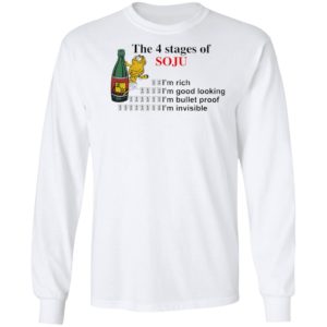 Garfield the 4 stages of soju i’m rich i’m good looking shirt