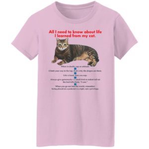 All I Need To Know About Life I Learned From My Cat Shirt, Hoodie