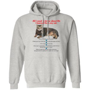 All I Need To Know About Life I Learned From My Cat Shirt, Hoodie
