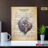 Chef Louis The Litte Mermaid Les Poissons Sheet Music Poster Canvas