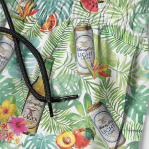 Yuengling Light Lager Beer Hawaiian Shirt, Tropical Beach Shorts