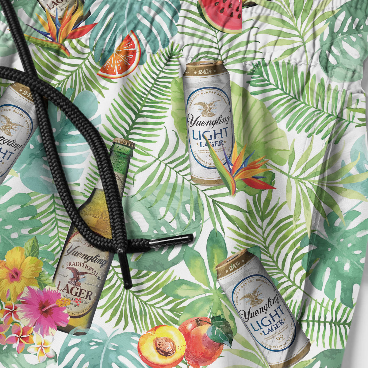 Yuengling Light Lager Beer Hawaiian Shirt, Tropical Beach Shorts Yuengling Light Lager Beer Hawaiian Shirt, Tropical Beach Shorts