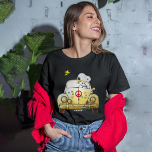 Hippie Snoopy And Woodstock Driving Car shirt