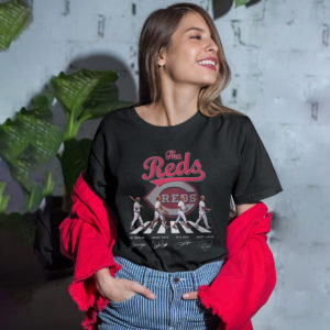 The Reds Abbey Road Signatures Shirt, Joe Morgan, Johnny Bench, Pete Rose, Barry Larkin