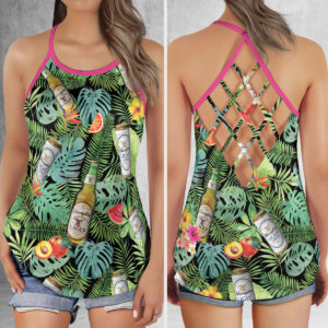 Yuengling Light Lager Beer Criss Cross Open Back Tank Top