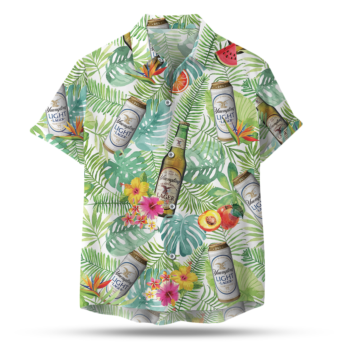 Yuengling Light Lager Beer Hawaiian Shirt, Tropical Beach Shorts Yuengling Light Lager Beer Hawaiian Shirt, Tropical Beach Shorts