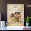 Personalized Mickey Mouse When You Wish Upon A Star Sheet Music Poster Canvas