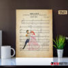 Peter Pan Never Neverland Sheet Music Poster Canvas