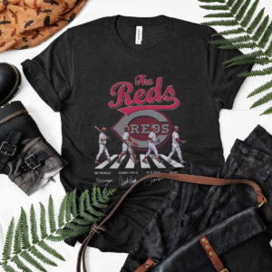 The Reds Abbey Road Signatures Shirt, Joe Morgan, Johnny Bench, Pete Rose, Barry Larkin