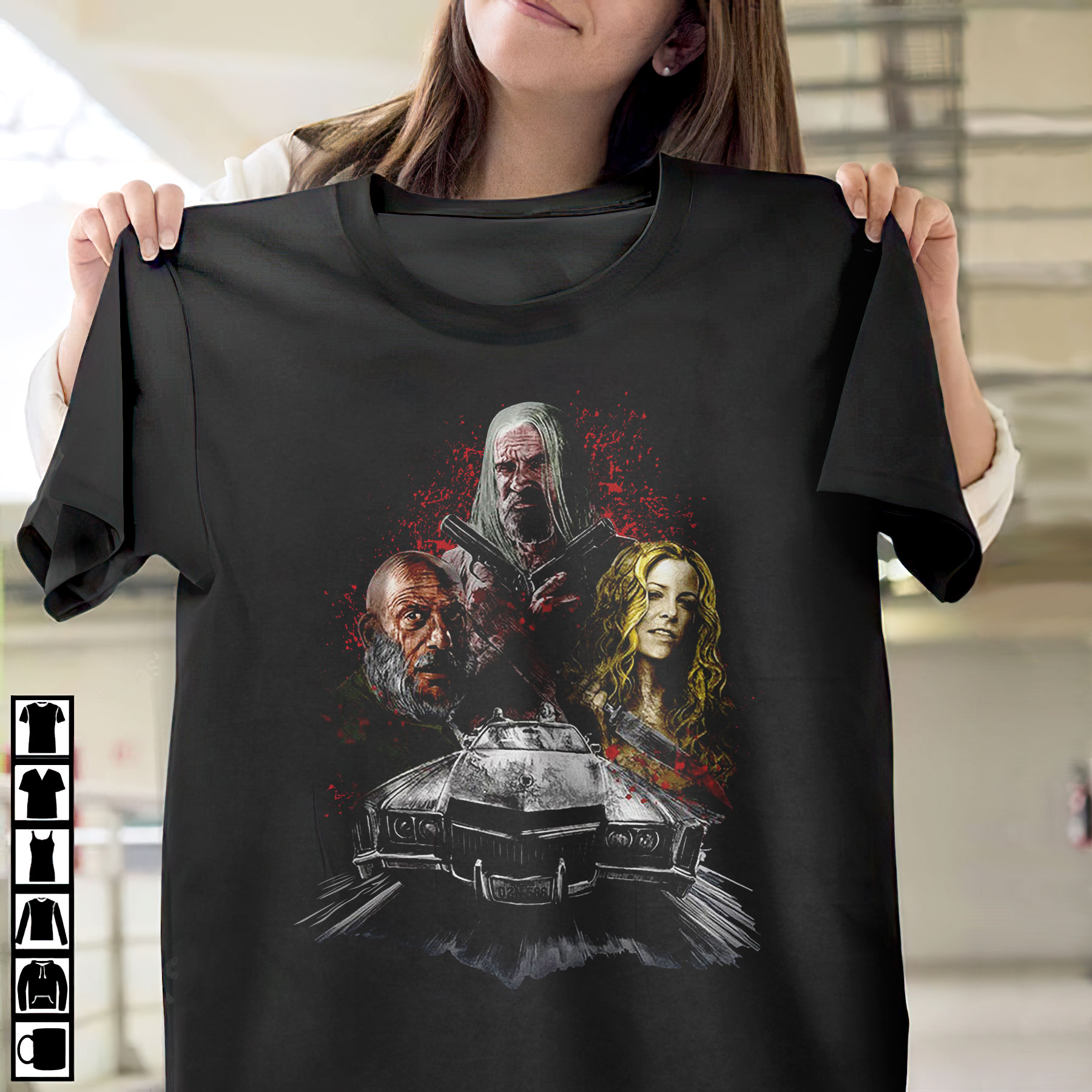 3 From Hell Shirt, Rob Zombie Captain Spaulding, Baby, Otis B. Driftwood 3 From Hell Shirt, Rob Zombie Captain Spaulding, Baby, Otis B. Driftwood
