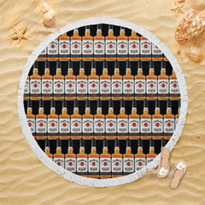 Jim Beam Bourbon Round Beach Towel