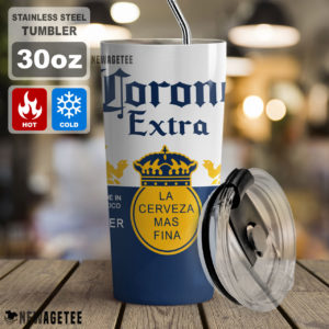 Corona Extra Beer Made in Mexico Skinny Tumbler Stainless Steel 20oz 30oz
