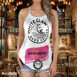 Raspberry White Claw Glitter Costume Criss Cross Tank Top