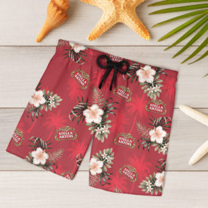 STELLA ARTOIS Beer Hawaiian Shirt, Beach Shorts for Men