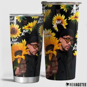 Bad Bunny Sunflower Skinny Tumbler Stainless Steel 20oz 30oz