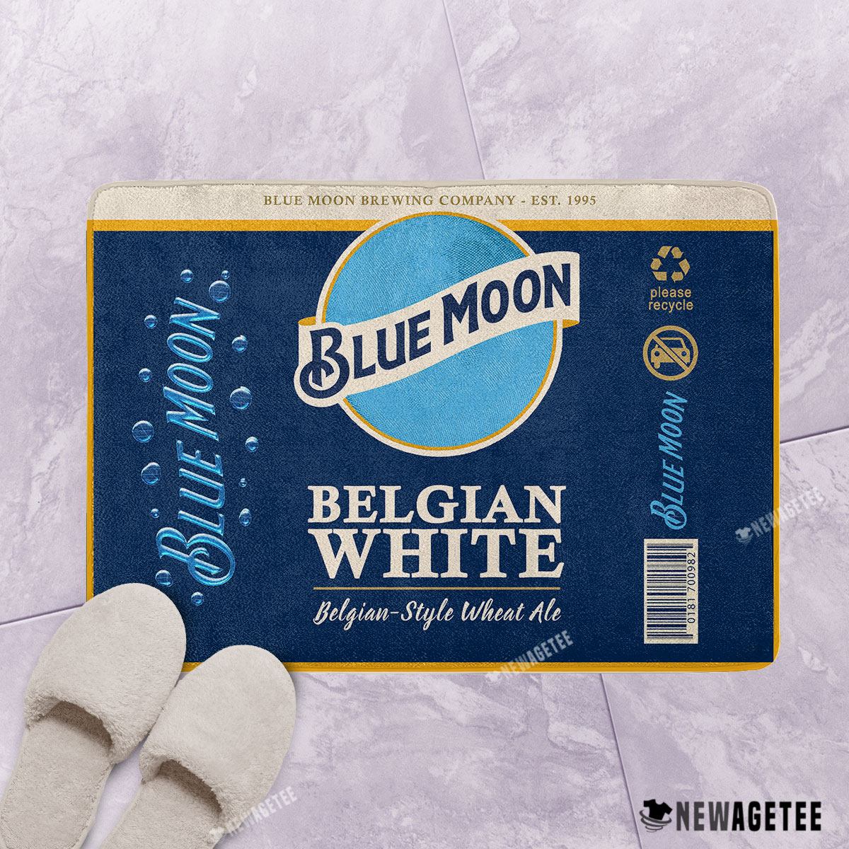 Blue Moon Beer Belgian White Bath Mat Blue Moon Beer Belgian White Bath Mat