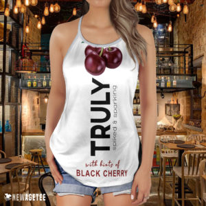 TRULY Can Black Cherry Hard Seltzer Costume Criss Cross Tank Top