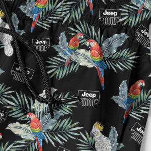 Jeep Hawaiian Shirt, Beach Shorts for Men