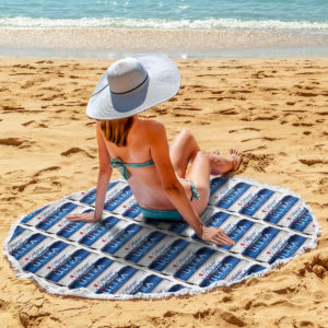 Michelob Ultra Beer Round Beach Towel
