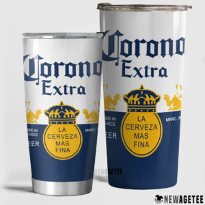 Corona Extra Beer Made in Mexico Skinny Tumbler Stainless Steel 20oz 30oz