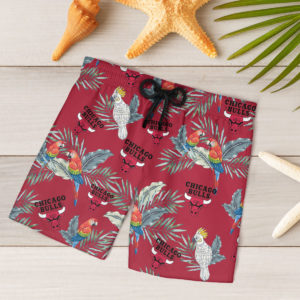 Chicago Bulls Hawaiian Shirt, Beach Shorts for Men