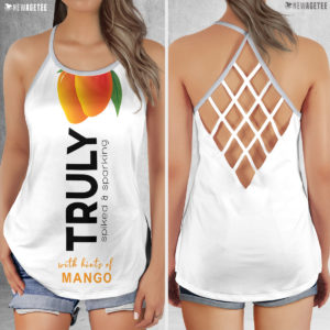 TRULY Can Mango Hard Seltzer Costume Criss Cross Tank Top