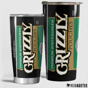 Grizzly Wintergreen Pouches Skinny Tumbler 20oz 30oz