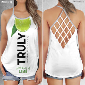 TRULY Can Lime Hard Seltzer Costume Criss Cross Tank Top
