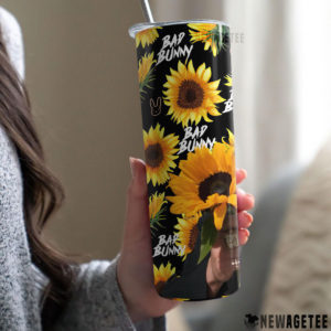 Bad Bunny Sunflower Skinny Tumbler Stainless Steel 20oz 30oz