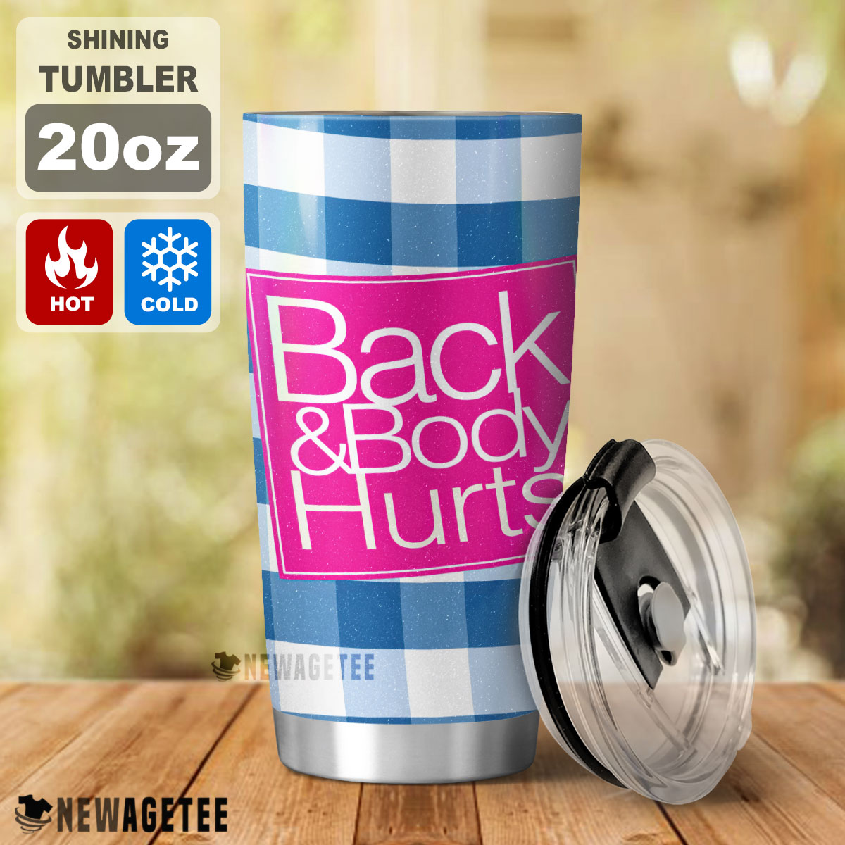 Back & Body Hurts Skinny Tumbler 30oz 20oz Back & Body Hurts Skinny Tumbler 30oz 20oz