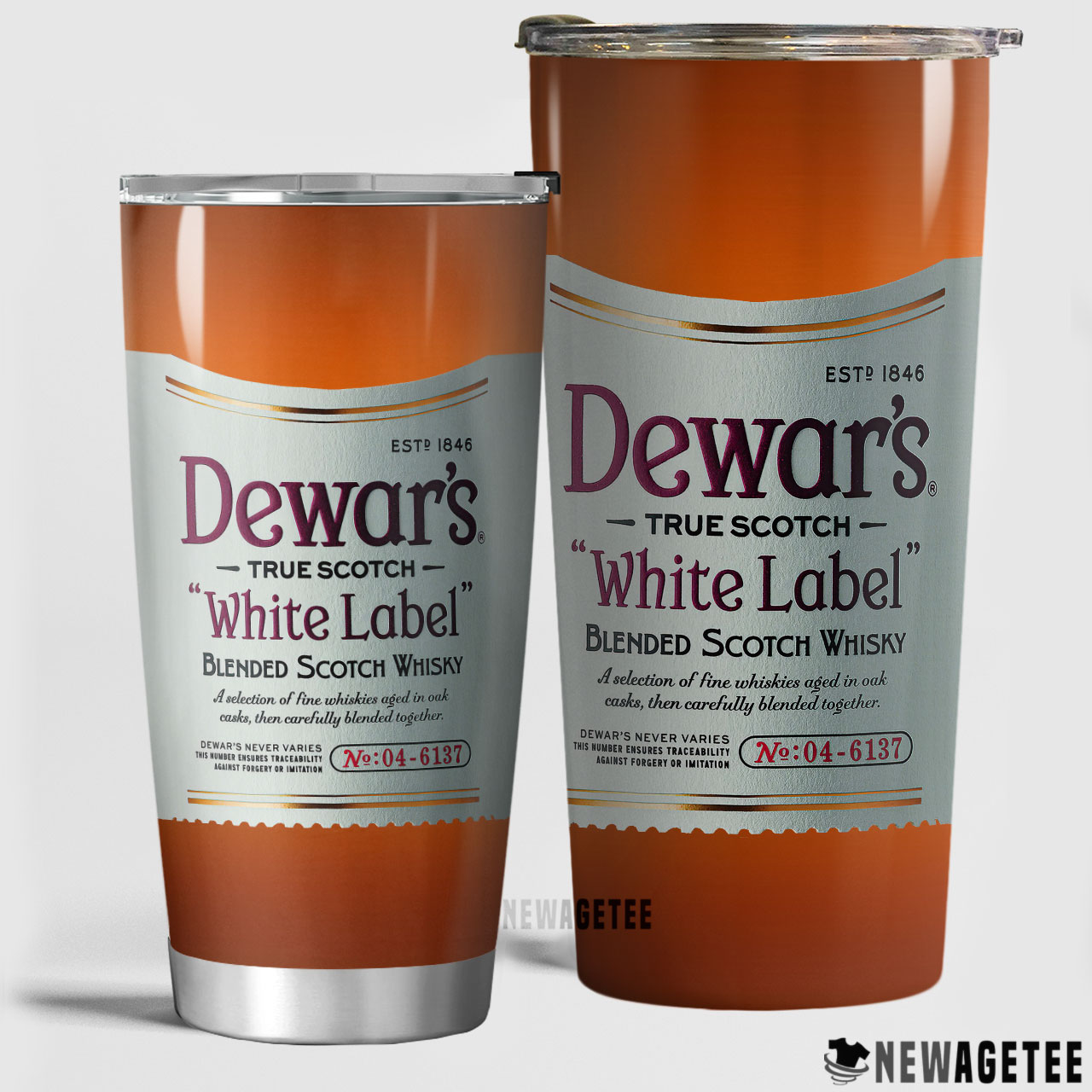 Dewar’s Scotch Whiskey White Label Skinny Tumbler 20oz 30oz