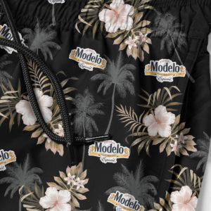 Modelo Beer Hawaiian Shirt, Beach Shorts for Men