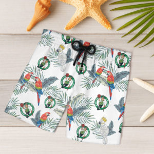 Boston Celtics Hawaiian Shirt, Beach Shorts for Men