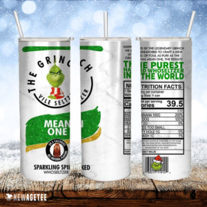 The Grinch Vile Seltze Merry Christmas Skinny Tumbler