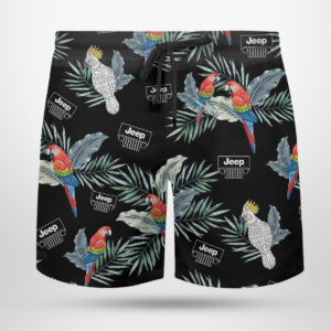 Jeep Hawaiian Shirt, Beach Shorts for Men