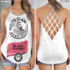 Black Cherry White Claw Glitter Costume Criss Cross Tank Top
